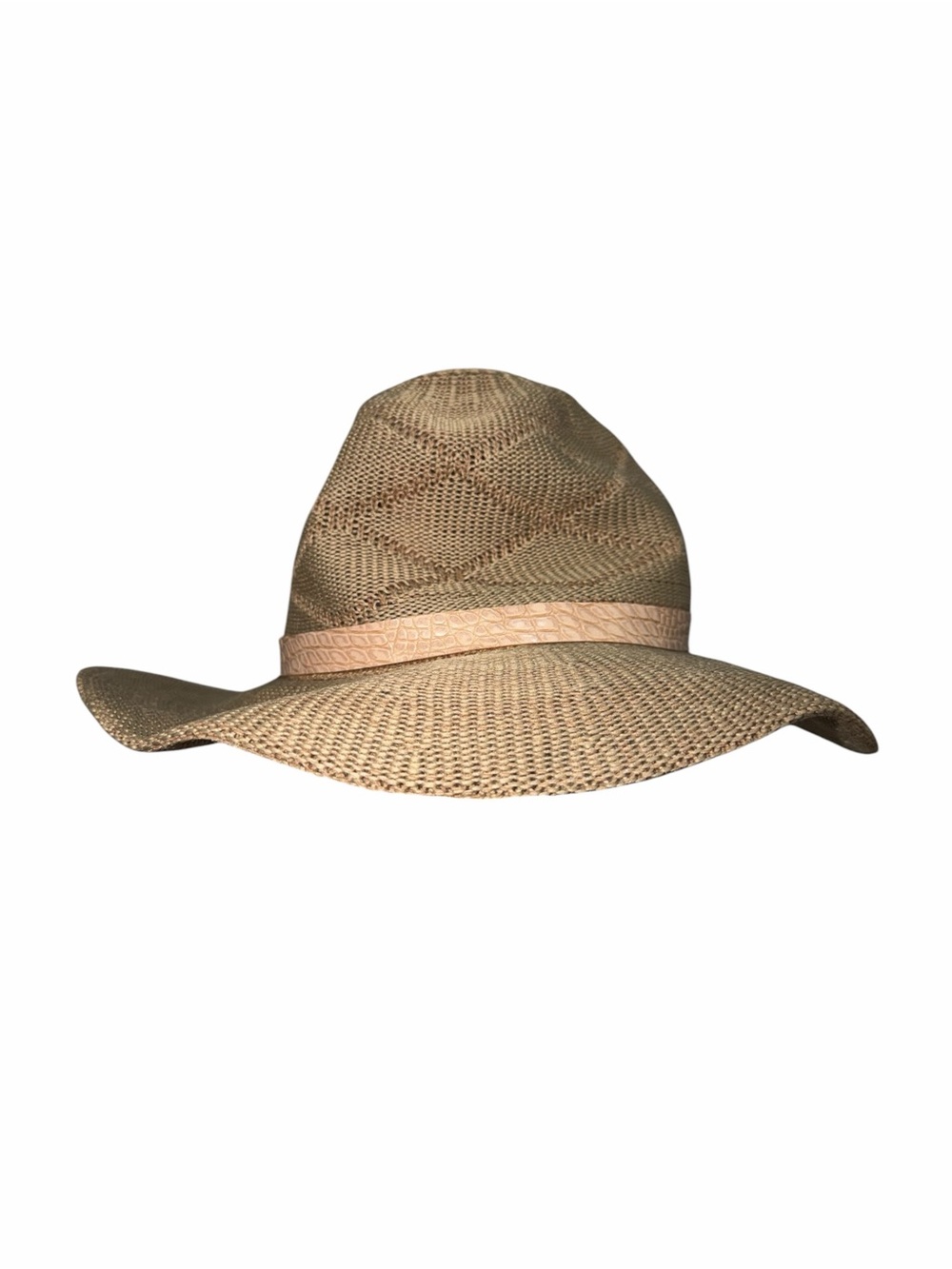 Carlos by Carlos Santana Tan Woven Floppy Sun Hat with Band